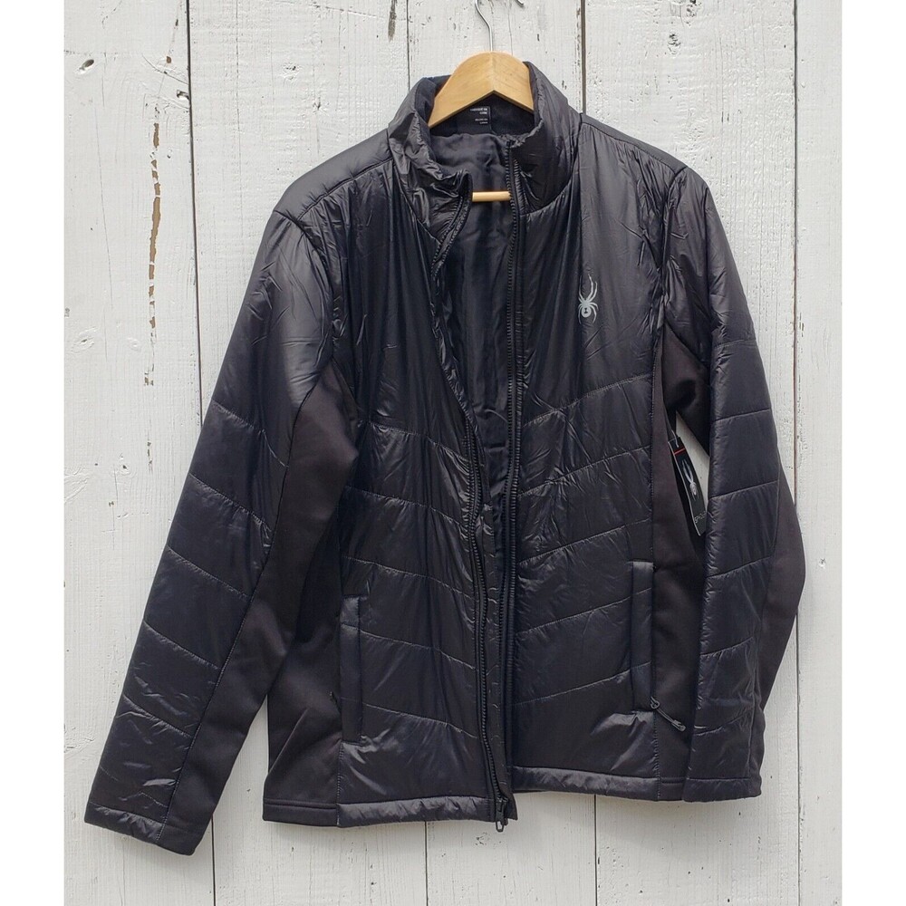 Spyder Men's Stealth Full Zip Hybrid Jacket Black Size L NEW